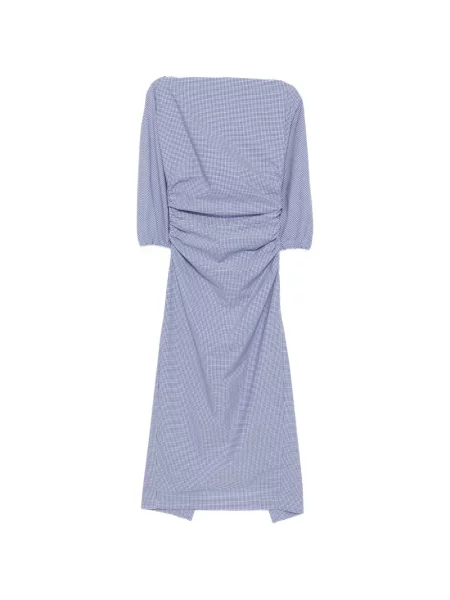 Rochie midi Bernadette cu imagine albastru