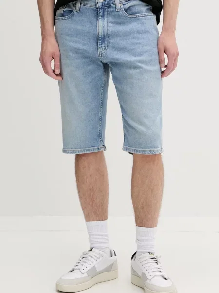 Tommy Jeans pantaloni scurți pentru bărbați din denim albastru