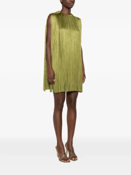 Rochie mini Cult Gaia cu franjuri verde