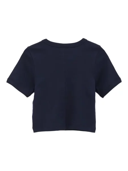 Top Flore Flore cu decolteu rotund albastru