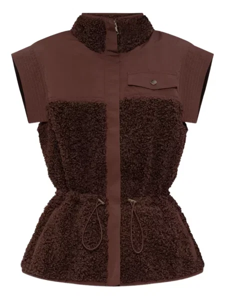 Prsluk Ulla Johnson od flisa smeđa