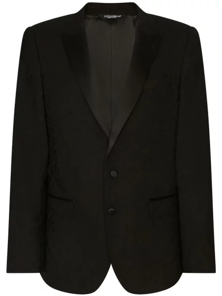 Žakárový oblekový oblek Dolce & Gabbana černý