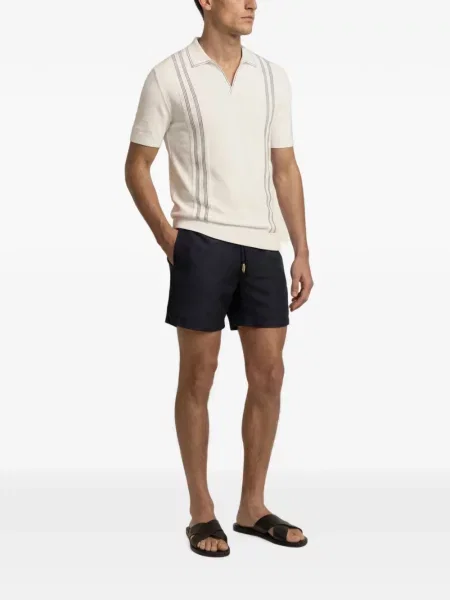 Ριγέ με κολάρο polo Orlebar Brown λευκό