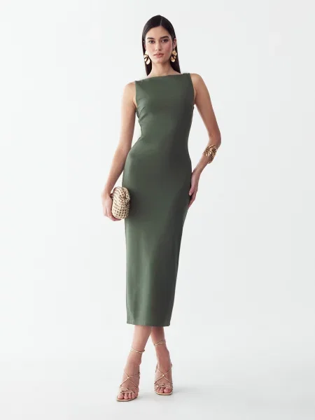 BWLDR Rochie de cocktail Shian oliv