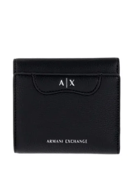 Portofel Armani Exchange cu autograf negru