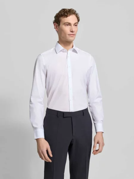 Body Koszula biznesowa o kroju slim fit z mieszanki bawełny Olymp Level 5 biała