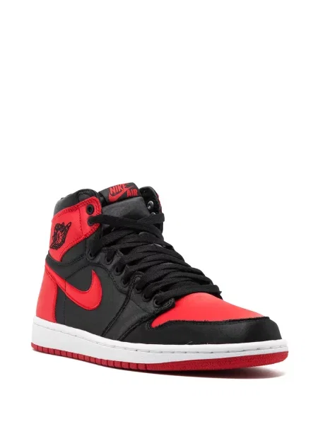 Saténové retro tenisky Jordan Air Jordan 1 černé