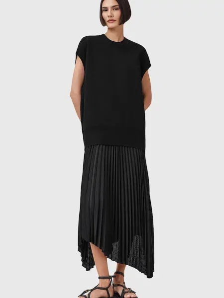 AllSaints rochie si pulover LEIA negru