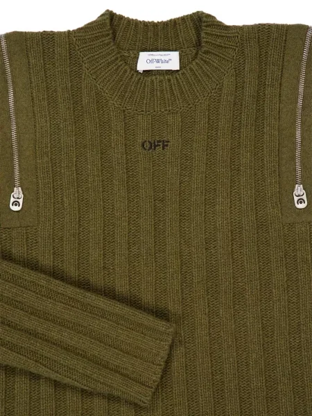 Pulover Off-white alb