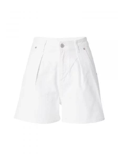 Trendyol Pantaloni cu cute alb denim