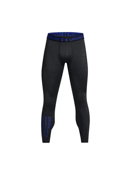Меланжирани панталон Under Armour с принт черно
