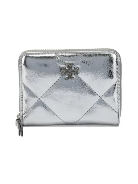 Portfel Tory Burch skórzany szary