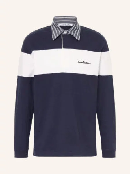 Acne Studios Bluza Dresowa Typu Troyer blau biała