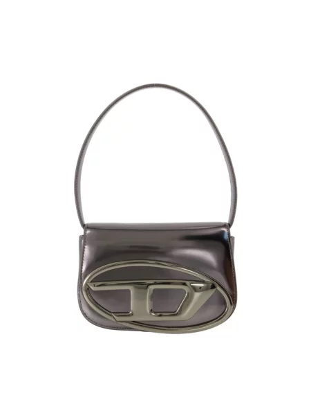 Torebka skórzana Diesel skórzana szara