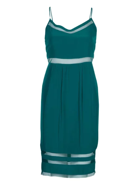 Sukienka mini Elizabeth And James bez rękawów z siateczką garniturowa zielona