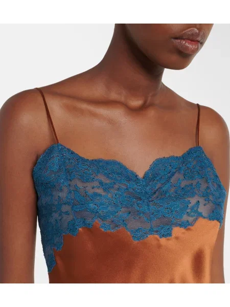 Maiou Saint Laurent din satin maro