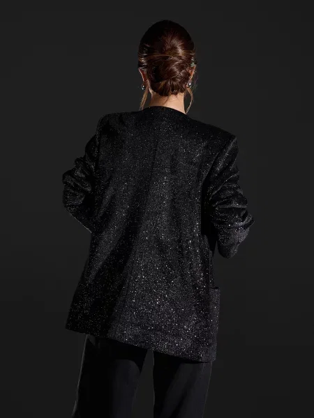 Велюровий Піджак ISSA Plus чорний