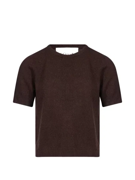 Scurt tricou Gotha tricotate maro
