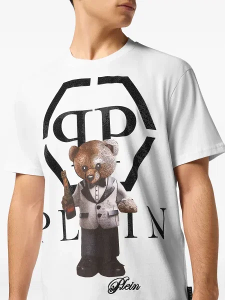 Tricou Philipp Plein teddy alb