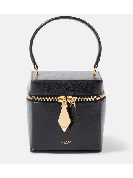Usnjena torba Alaia črna