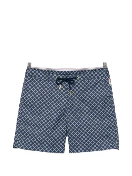 Slip de baie Orlebar Brown cu imprimeu geometric cu cordon albastru