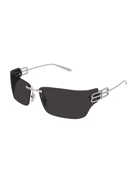 Lniane okulary przeciwsłoneczne Balenciaga szare