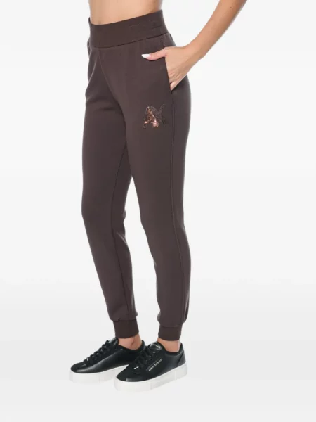 Τρέξιμο παντελόνι Armani Exchange με παγιέτες καφέ