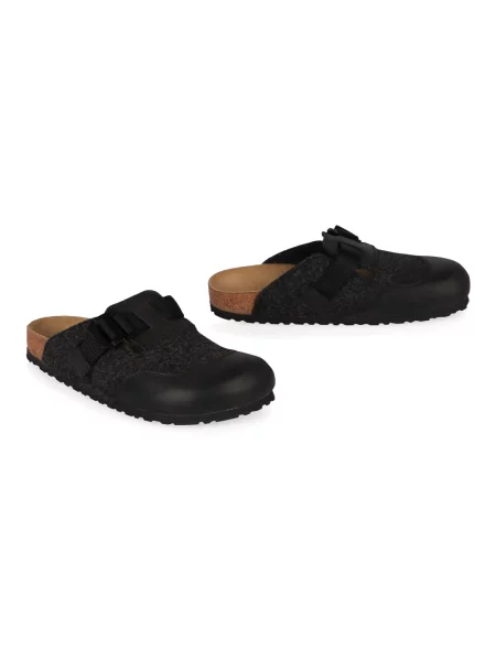 Klapki Birkenstock skórzane szare