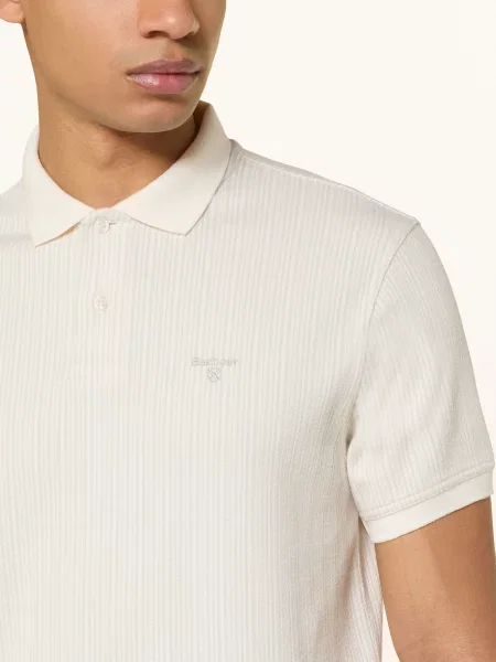 Barbour Jerseyové Polo Tričko Harworth Tailored Fit krémová béžová