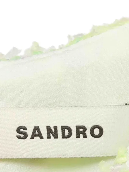 Rochie mini Sandro din tweed verde