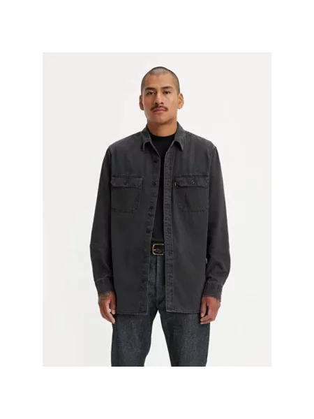 Krój relaxed fit koszula overshirt z denimu model JACKSON' Levi's szara