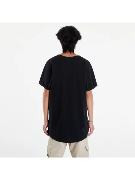 Тениска Urban Classics Long Shaped Turnup Black XXL черно