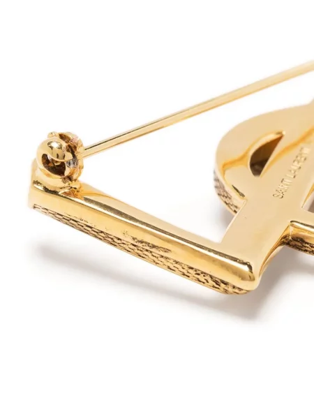 Broszka Saint Laurent złota | Shopsy