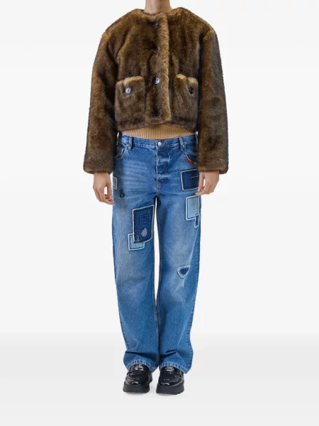 Decupat ursuleț de pluș geacă Marc Jacobs cu blană maro