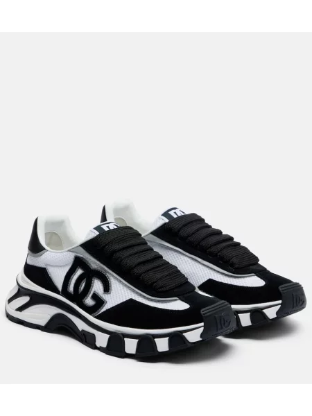 Sneakerși Dolce&gabbana din piele de căprioară negru