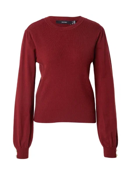 VERO MODA Pulover VMHOLLYKARIS roşu închis