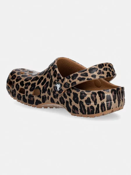 Crocs klapki Classic Animal Clog brązowe