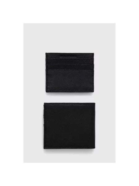 Zestaw portfel i etui na karty Emporio Armani czarny