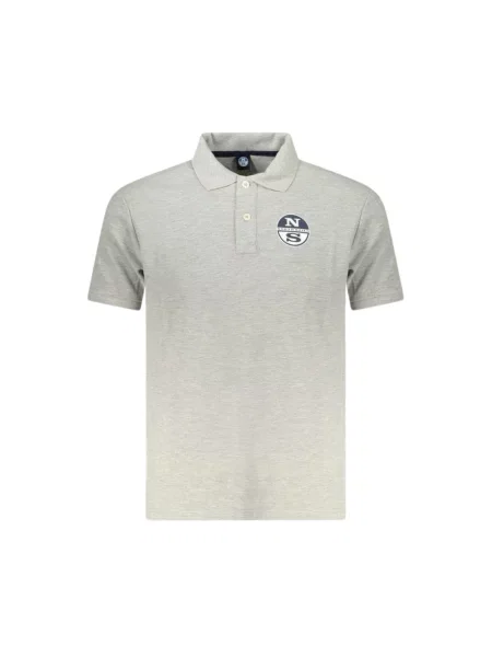 Koszulka polo North Sails klasyczna z krótkim rękawem szara