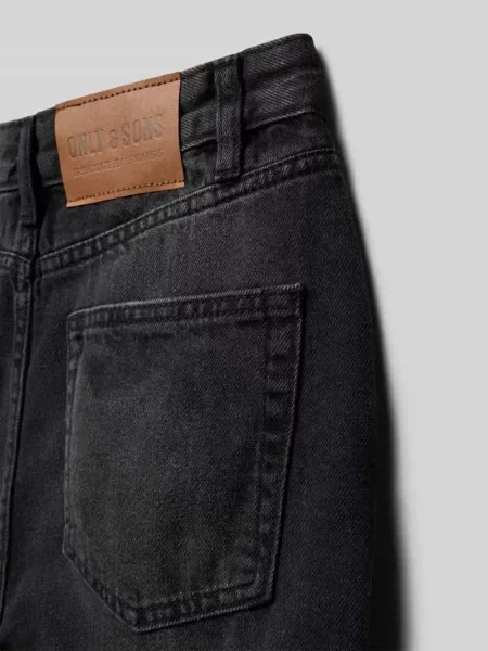 Szorty jeansowe o kroju relaxed fit z czystej bawełny model CARL' Only & Sons czarne