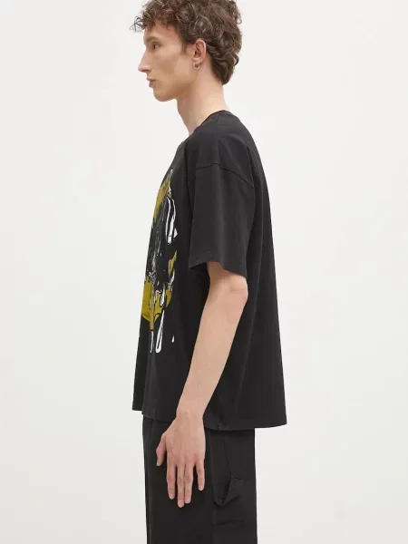 Sky High Farm tricou din Eri cu imprimeu negru