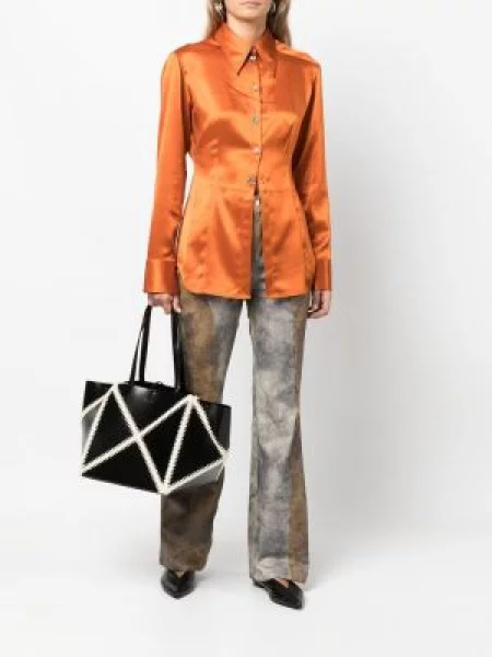 Geantă shopper Nanushka negru