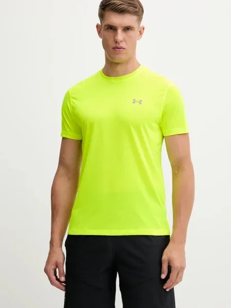 Тениска за бягане Under Armour Launch с изчистен дизайн черно