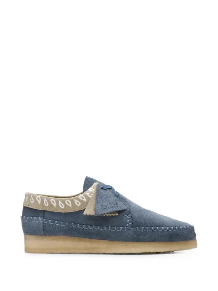 Pantofi derby Clarks Originals cu șireturi din dantelă albastru