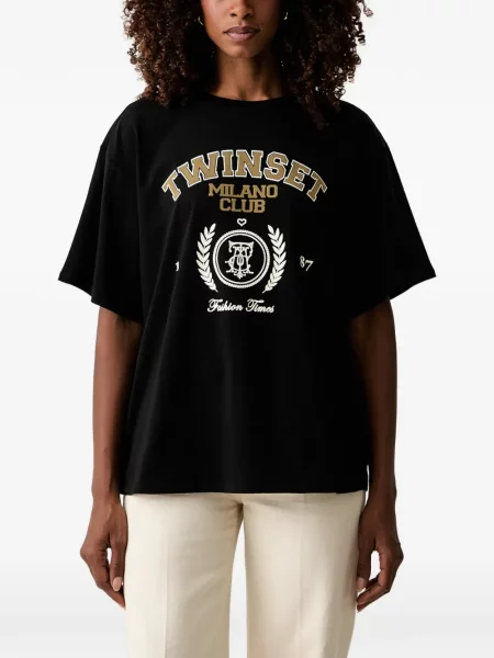 Tricou Twinset cu imagine negru