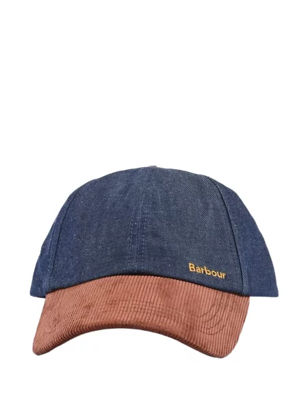 Șapcă Barbour de catifea cord albastru