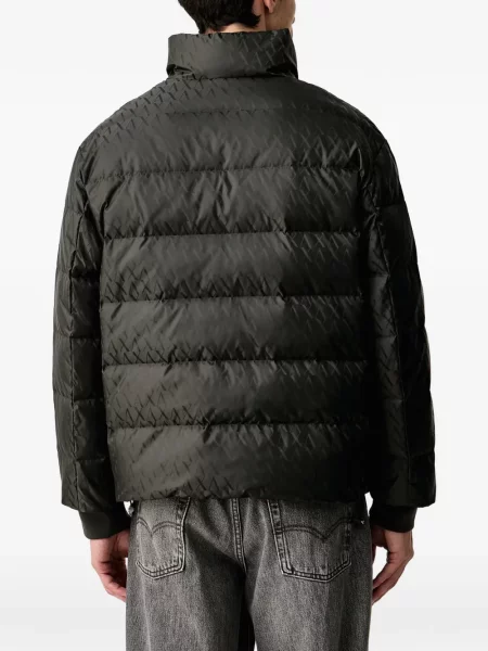 Geacă cu puf Armani Exchange cu imagine negru