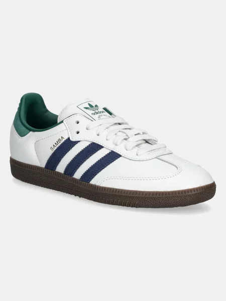 Usnjene superge adidas Originals Samba OG bela