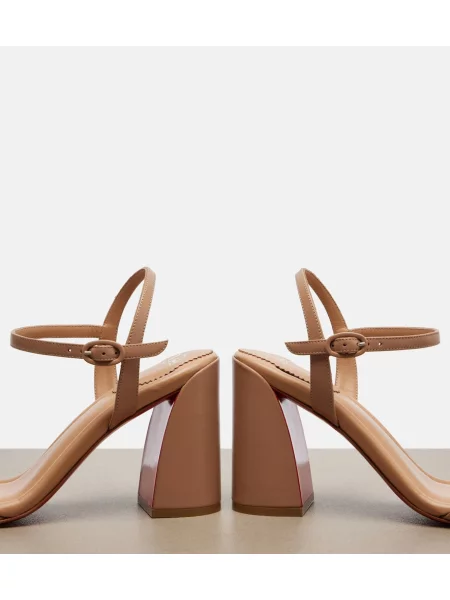 Sandale Christian Louboutin din piele bej