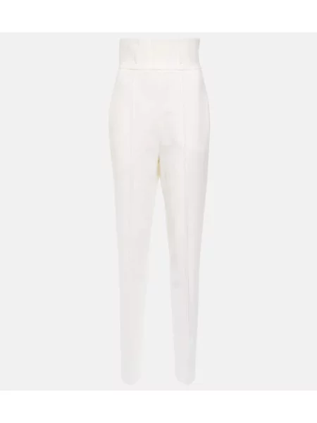 Pantaloni Nensi Dojaka de lână alb